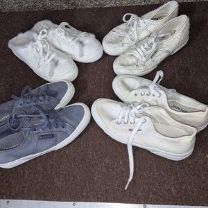 Superga White and Gray Sneaker Collection